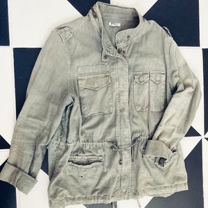 Buffalo lightweight utility jacket with drawstring waist, size L